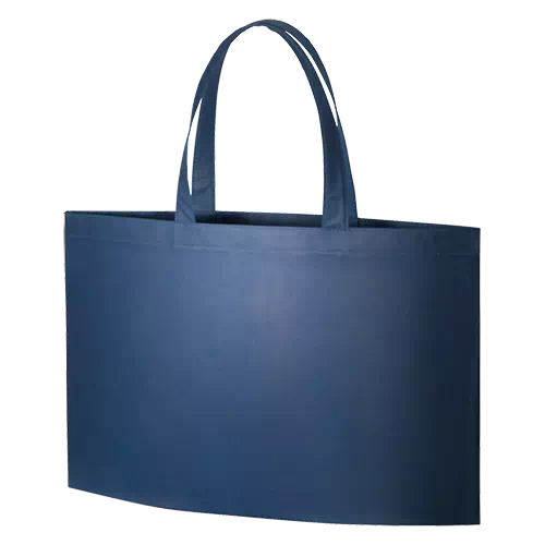 MARKLESS STYLE 不織布 イベントバッグガゼットマチ付 ディープブルー TR-0629-006 1枚（ご注文単位1枚）【直送品】