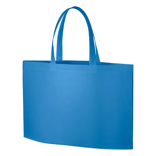 MARKLESS STYLE 不織布 イベントバッグガゼットマチ付 スカイブルー TR-0629-041 1枚（ご注文単位1枚）【直送品】