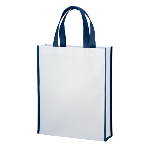 MARKLESS STYLE 不織布 A4スクエアトート コンビカラー ディープブルー TR-1085-006 1枚（ご注文単位1枚）【直送品】