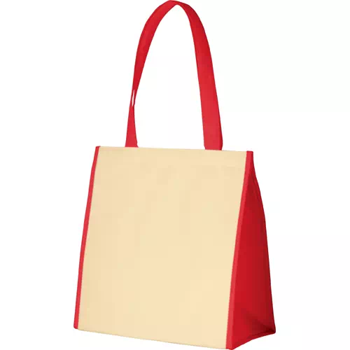 MARKLESS STYLE 不織布 保冷スクエアコンビトート レッド TR-0926-002 1枚（ご注文単位1枚）【直送品】