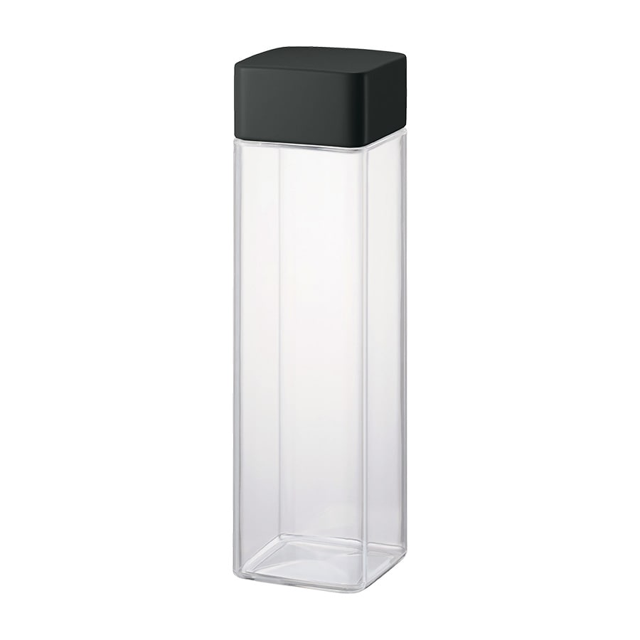 MARKLESS STYLE スクエアクリアボトル ブラック TS-1468-009 1個(ご注文単位1個)【直送品】