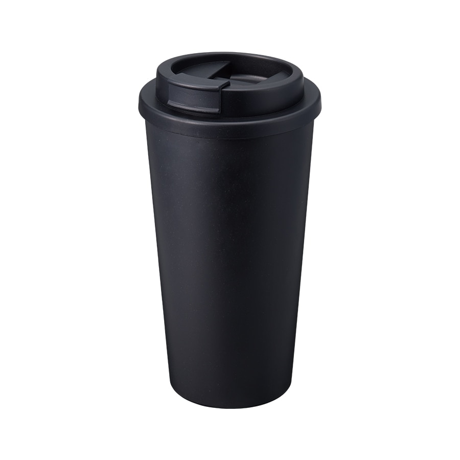 MARKLESS STYLE ダブルウォールタンブラー 480ml バンブーファイバー配合 ブラック TS-1733-009 1個(ご注文単位1個)【直送品】