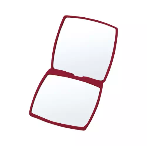 MARKLESS STYLE スクエアコンパクトミラー レッド TM-0057-002 1個(ご注文単位1個)【直送品】