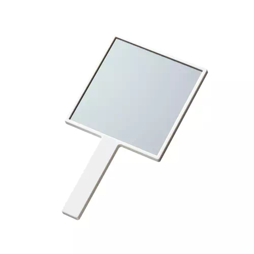 MARKLESS STYLE スクエアハンドミラー ホワイト TM-0065-044 1個(ご注文単位1個)【直送品】