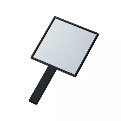 MARKLESS STYLE スクエアハンドミラー ブラック TM-0065-009 1個(ご注文単位1個)【直送品】