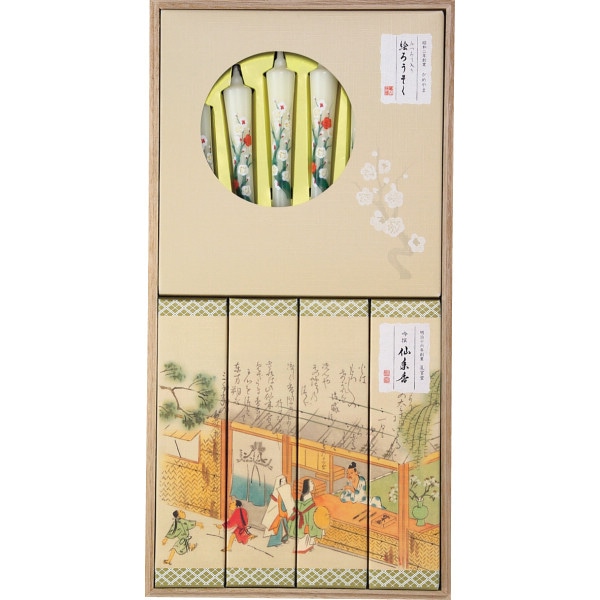 シャディ カメヤマ 吟撰 仙年香 絵ろうそくセット(桐箱入) 1個(ご注文単位1個) 【直送品】