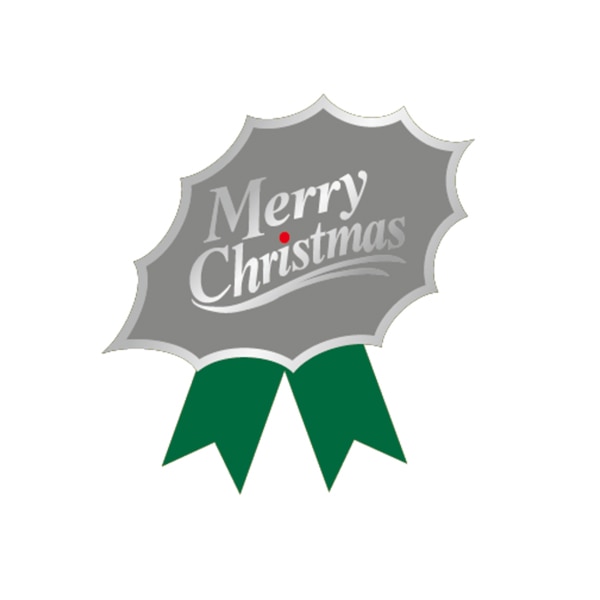 ARC POPシール クリスマス 銀 リボン付き LX311S 1束(ご注文単位1束)【直送品】