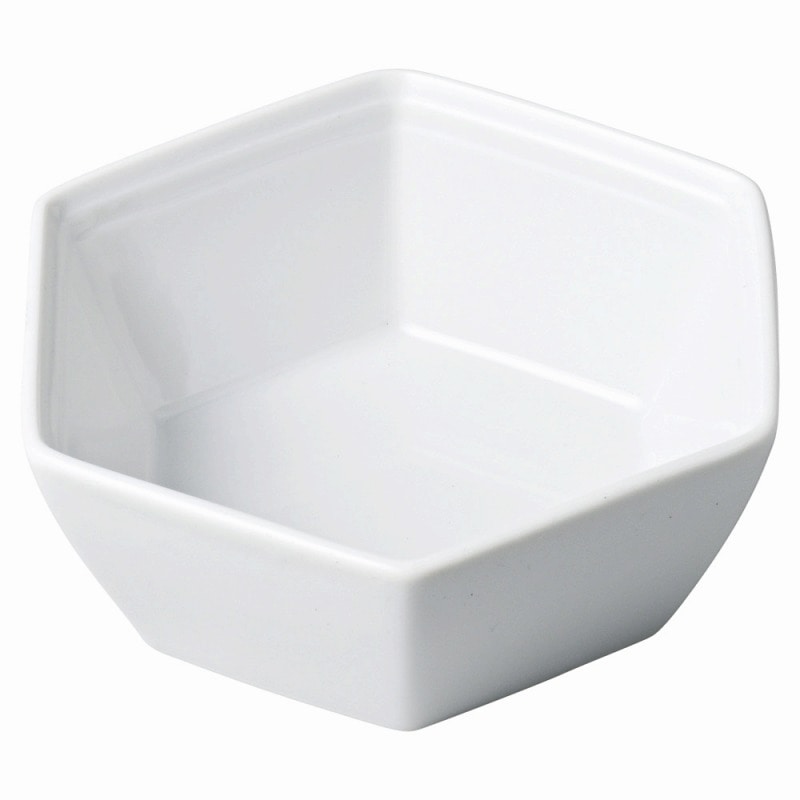 金正陶器 ホワイトヘキサゴン13.5㎝ボウル 1個(ご注文単位1個)【直送品】