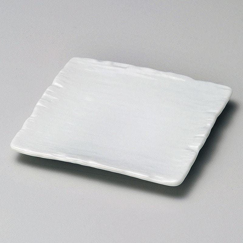 金正陶器 弥生千筋白正角皿 1個(ご注文単位1個)【直送品】