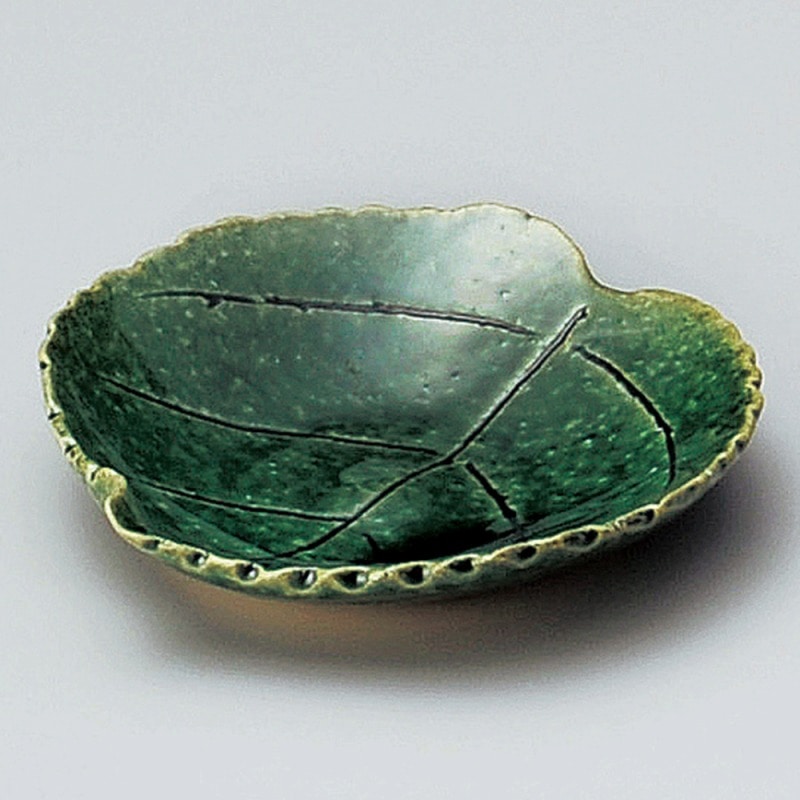 金正陶器 織部木の葉皿 1個(ご注文単位1個)【直送品】