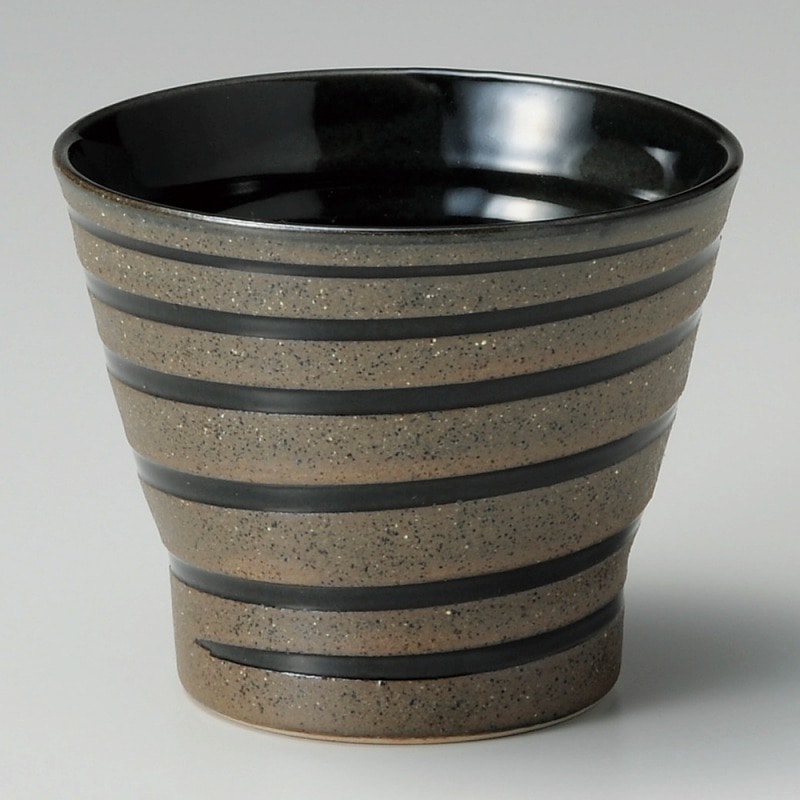 金正陶器 黒ウズ ロックカップ 1個(ご注文単位1個)【直送品】