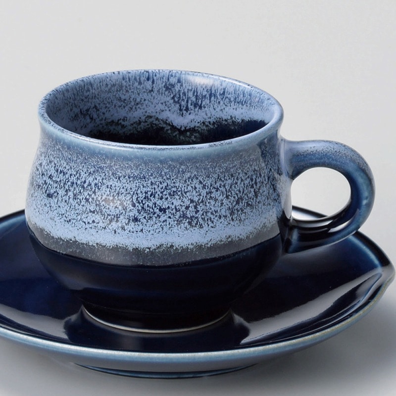 金正陶器 紺流しコーヒー碗 1個 ※カップ単品のみ(ご注文単位1個)【直送品】