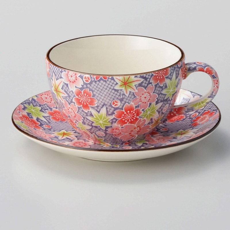 金正陶器 友禅コーヒー皿 1個 ※ソーサー単品のみ(ご注文単位1個)【直送品】