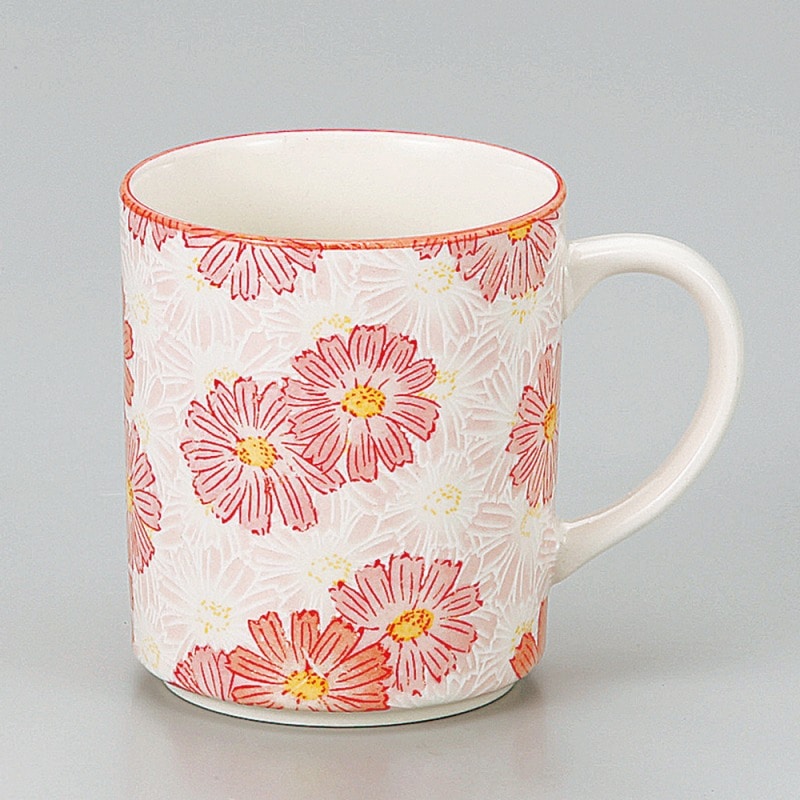 金正陶器 華々赤切立マグ 1個(ご注文単位1個)【直送品】