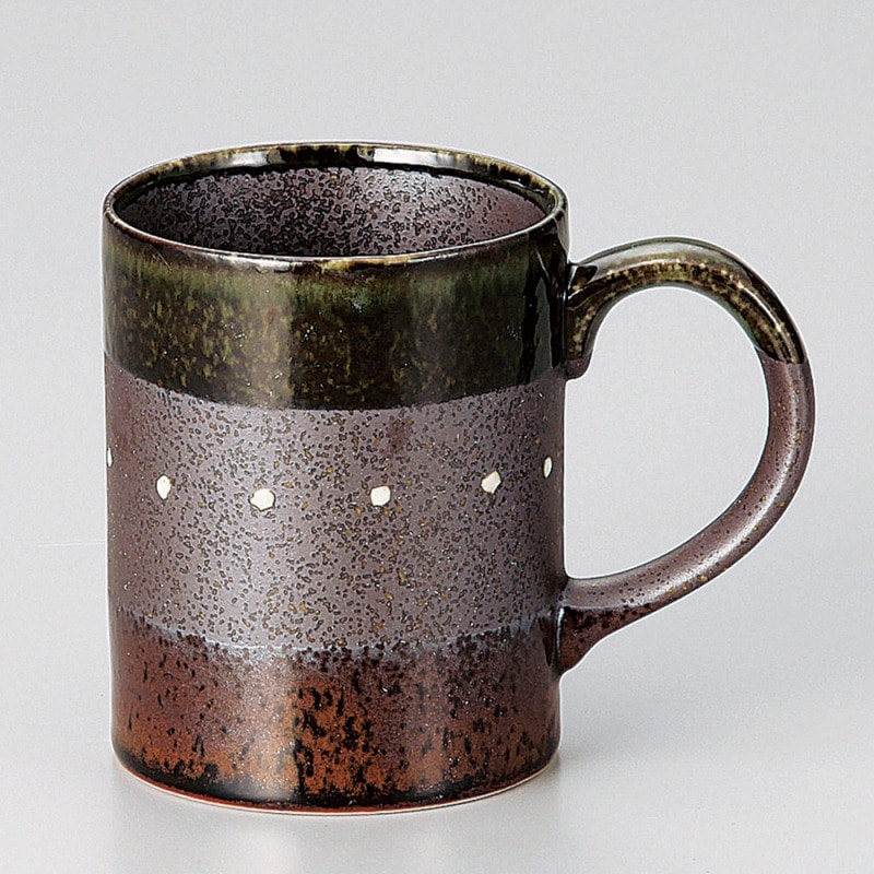 金正陶器 ヌリ分け水玉切立マグ 1個(ご注文単位1個)【直送品】
