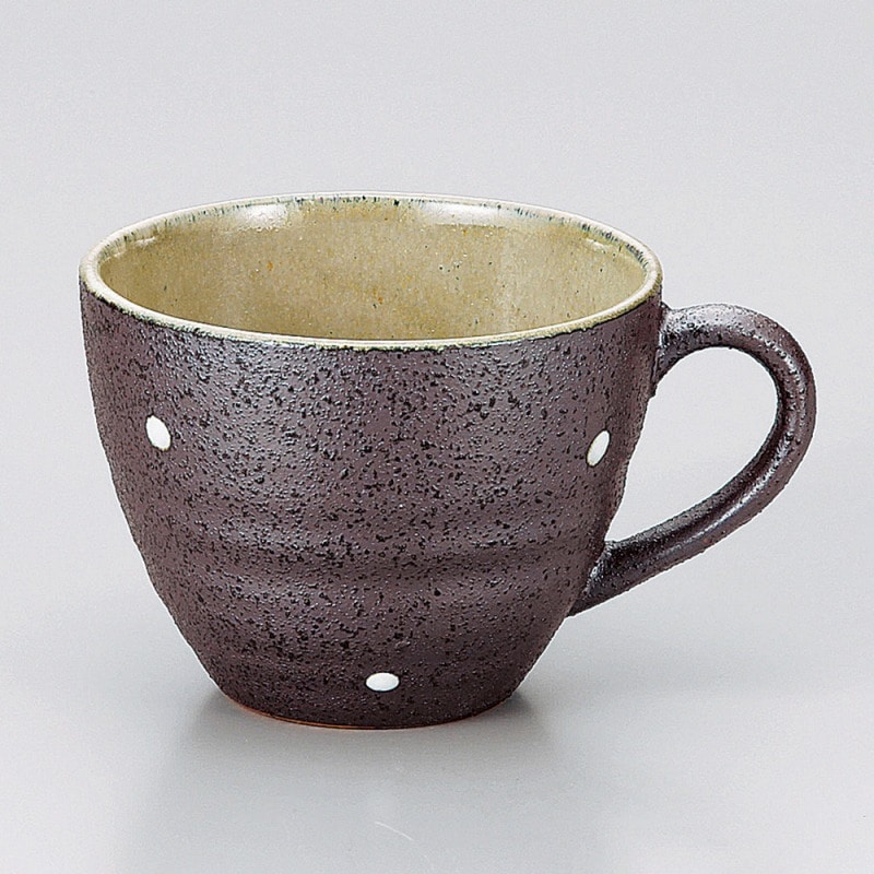 金正陶器 黒伊賀ドットマグカップ 1個(ご注文単位1個)【直送品】