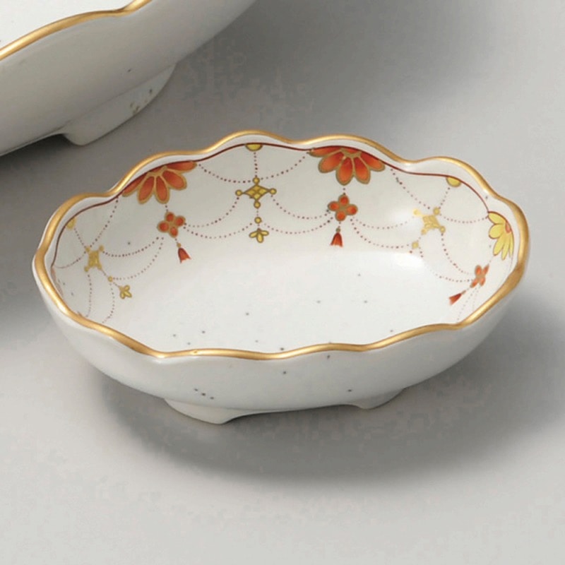 金正陶器 錦瓔珞楕円千代口 1個(ご注文単位1個)【直送品】