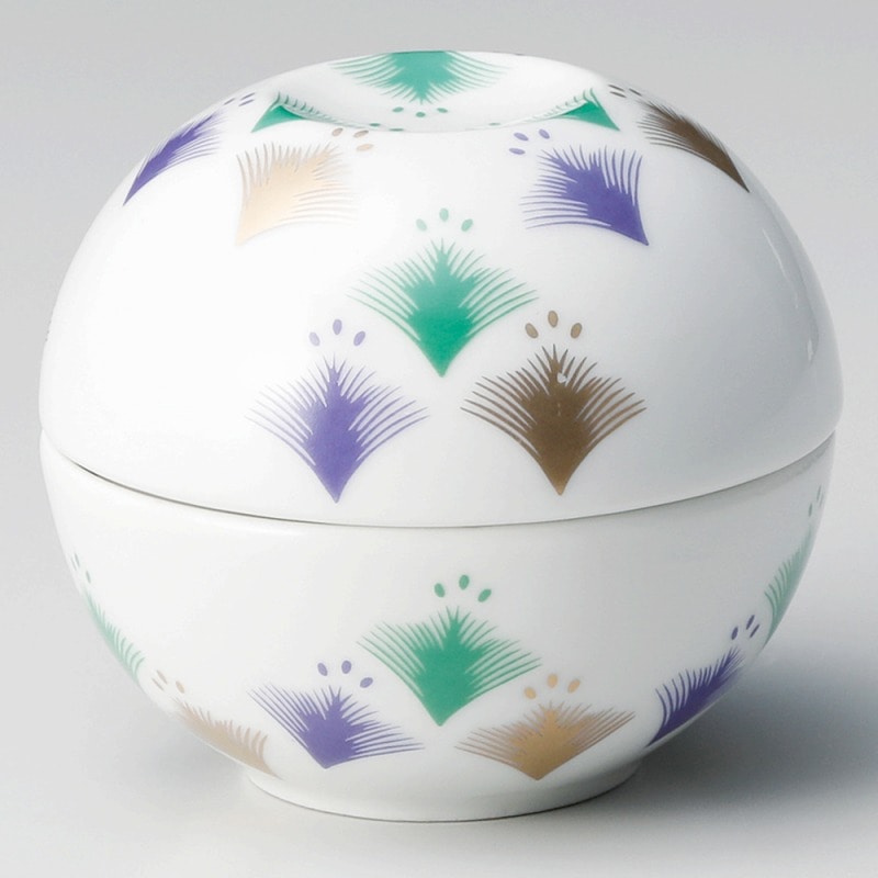 金正陶器 三色松葉蓋付珍味 1個(ご注文単位1個)【直送品】