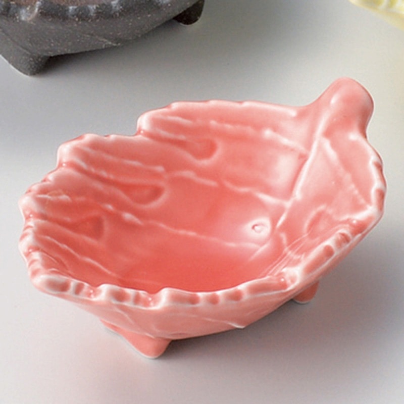 金正陶器 桃釉木の葉珍味 1個(ご注文単位1個)【直送品】