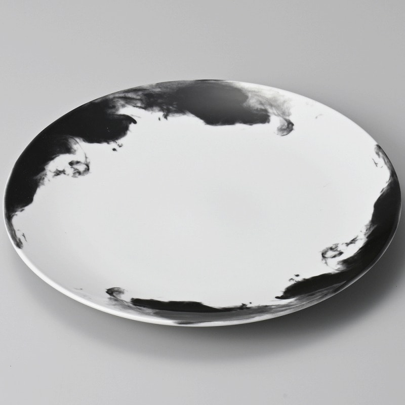 金正陶器 水墨和禅24㎝丸皿 1個(ご注文単位1個)【直送品】