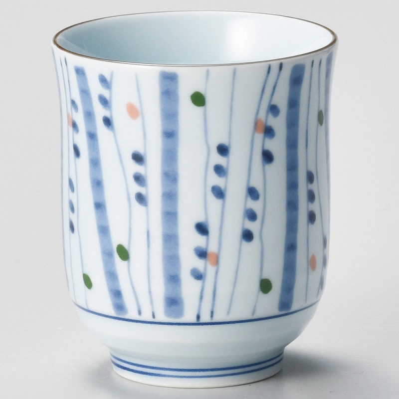 金正陶器 色点十草湯呑 1個(ご注文単位1個)【直送品】