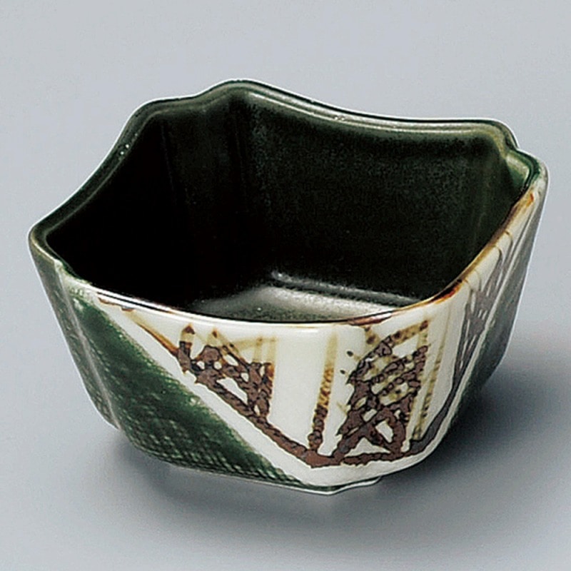 金正陶器 織部格子十草小鉢 1個(ご注文単位1個)【直送品】