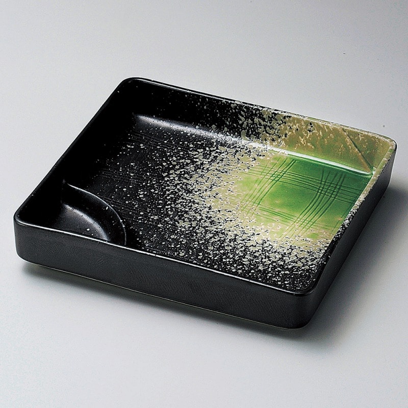 金正陶器 ヒワ吹正四角仕切鉢 1個(ご注文単位1個)【直送品】