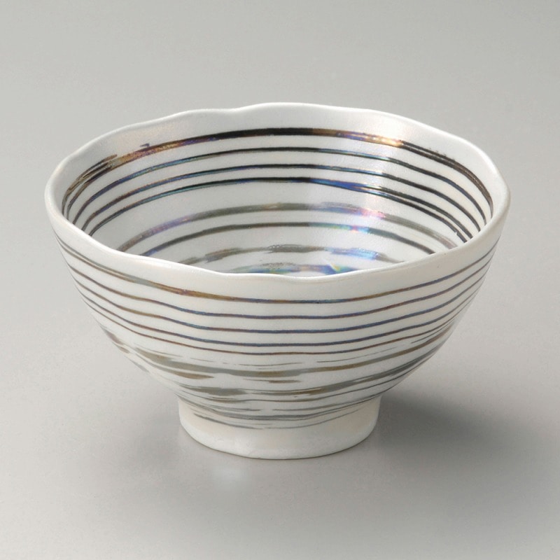 金正陶器 ラスター銀彩渦潮4.0変形丼 1個(ご注文単位1個)【直送品】