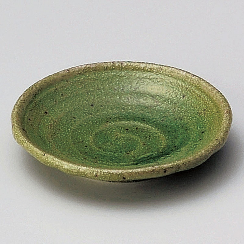 金正陶器 緑釉型入2.5皿 1個(ご注文単位1個)【直送品】