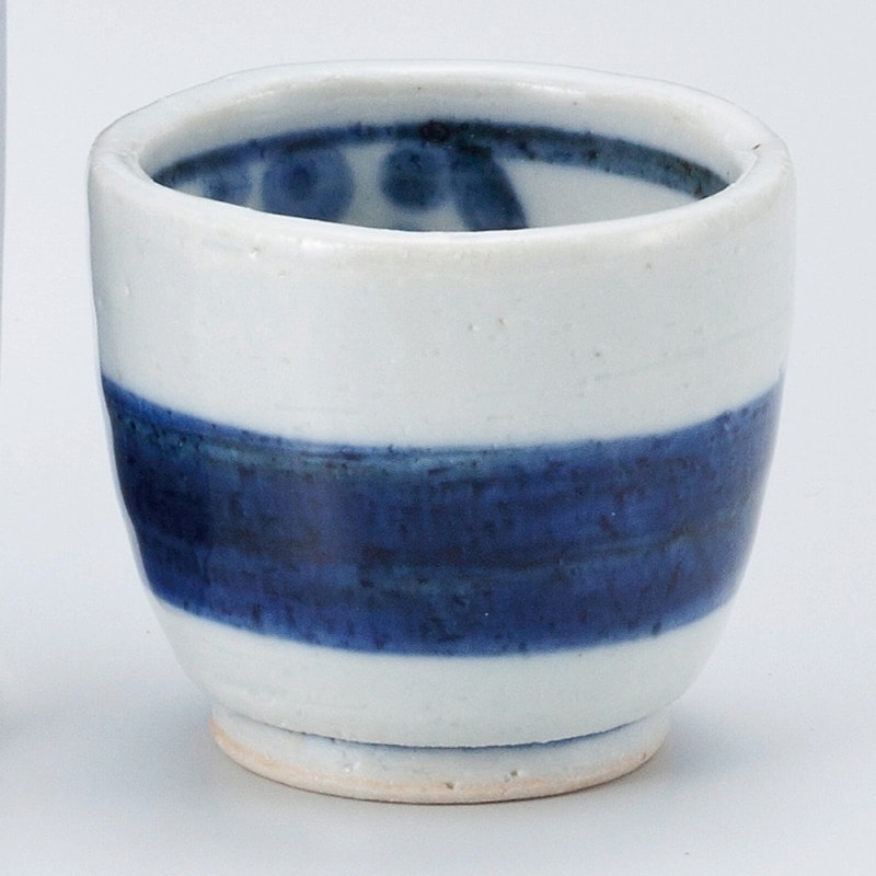 金正陶器 砥部風花紋丸グイ呑(中) 1個(ご注文単位1個)【直送品】