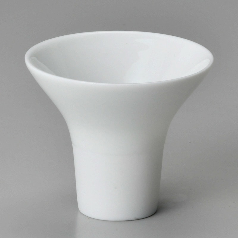 金正陶器 白磁一献盃ラッパ 1個(ご注文単位1個)【直送品】
