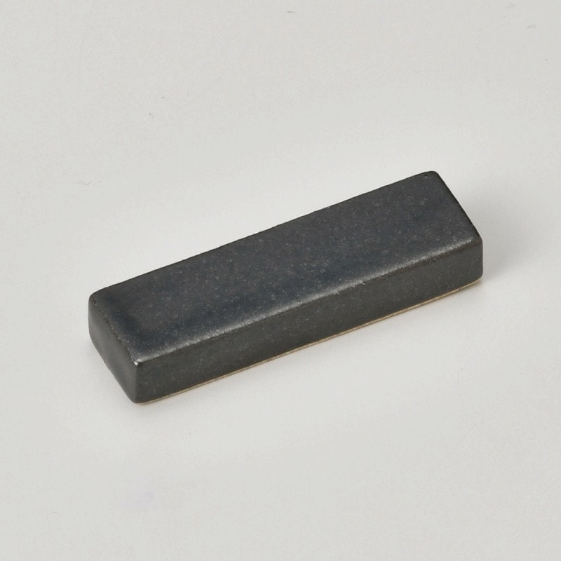 金正陶器 黒マット長角箸置S 1個(ご注文単位1個)【直送品】