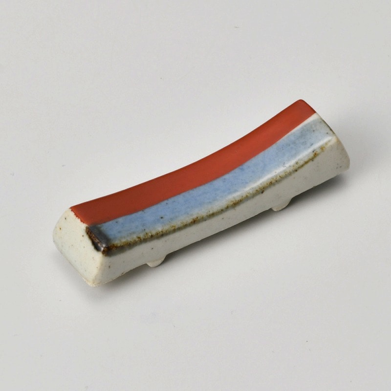 金正陶器 赤呉須板箸置 1個(ご注文単位1個)【直送品】