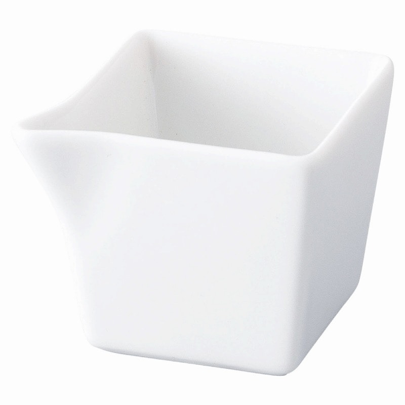 金正陶器 白磁片口6㎝角鉢 1個(ご注文単位1個)【直送品】