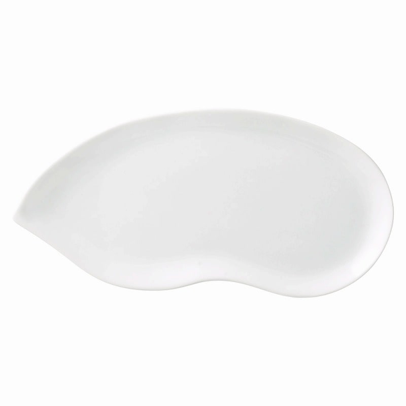 金正陶器 白磁そら豆トレー(中) 1個(ご注文単位1個)【直送品】