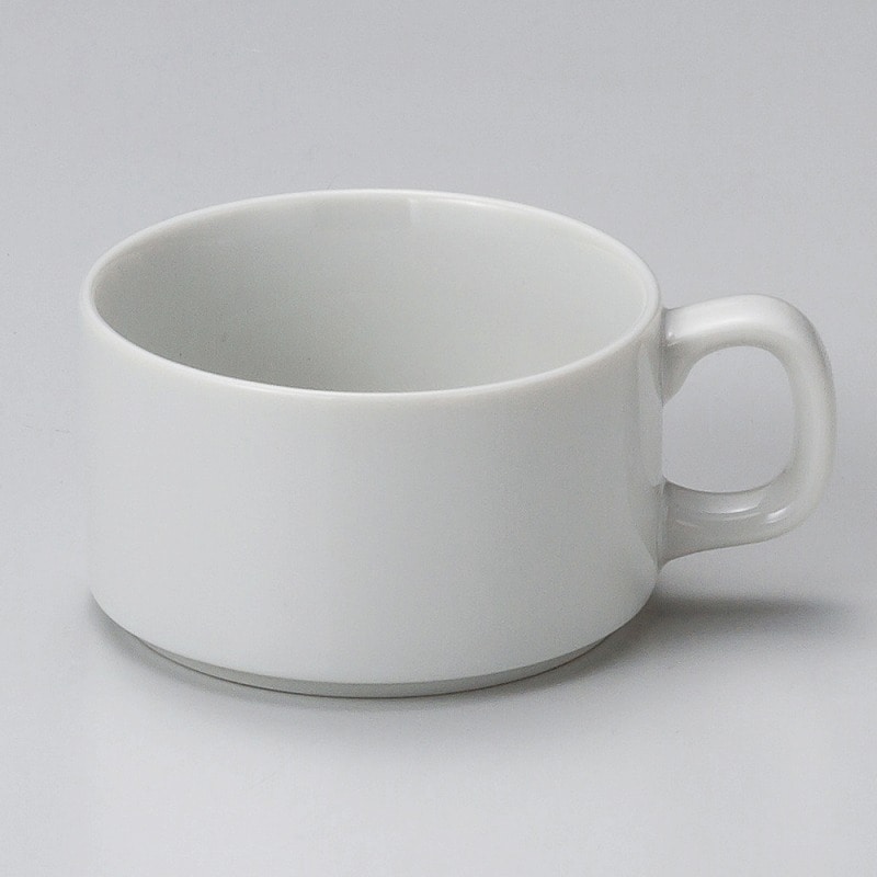 金正陶器 白スタッキングスープカップ 1個(ご注文単位1個)【直送品】