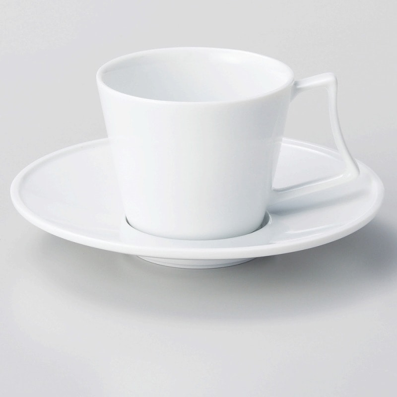金正陶器 白磁コラムコーヒーソーサー 1個 ※ソーサー単品のみ（ご注文単位1個）【直送品】
