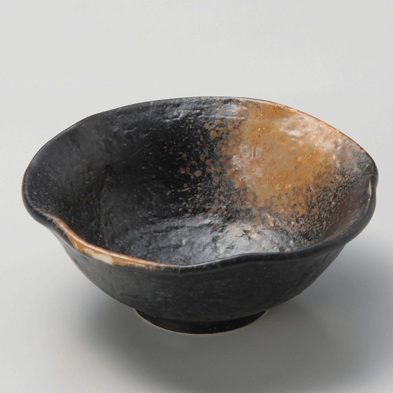 金正陶器 黒備前花小鉢 1個（ご注文単位1個）【直送品】