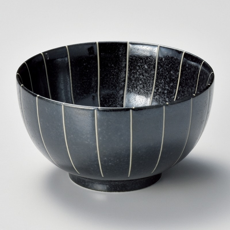 金正陶器 黒マット十草 多用碗 1個(ご注文単位1個)【直送品】