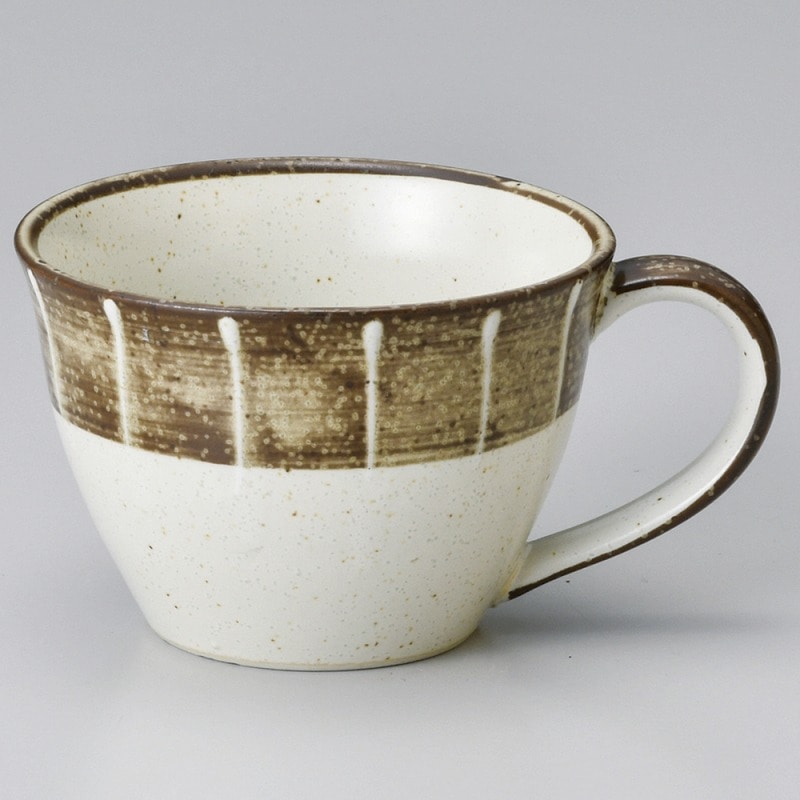 金正陶器 粉引ラインカフェマグ 1個(ご注文単位1個)【直送品】
