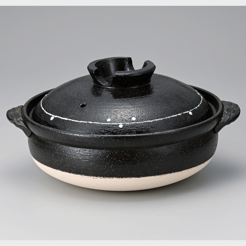 金正陶器 黒釉ライン９号深鍋 1個（ご注文単位1個）【直送品】