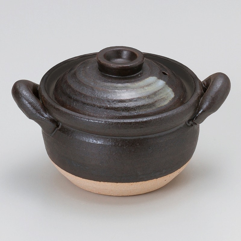 金正陶器 黒陶刷毛目4号多用深鍋 1個(ご注文単位1個)【直送品】