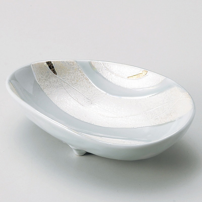 金正陶器 流水ラスター楕円鉢 1個(ご注文単位1個)【直送品】