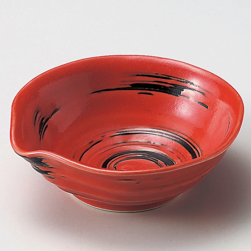 金正陶器 紅4.5片口鉢 1個(ご注文単位1個)【直送品】