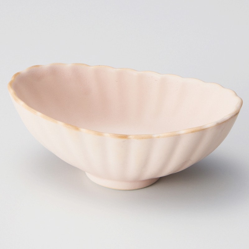 金正陶器 マットピンクひな菊舟形小付 1個（ご注文単位1個）【直送品】