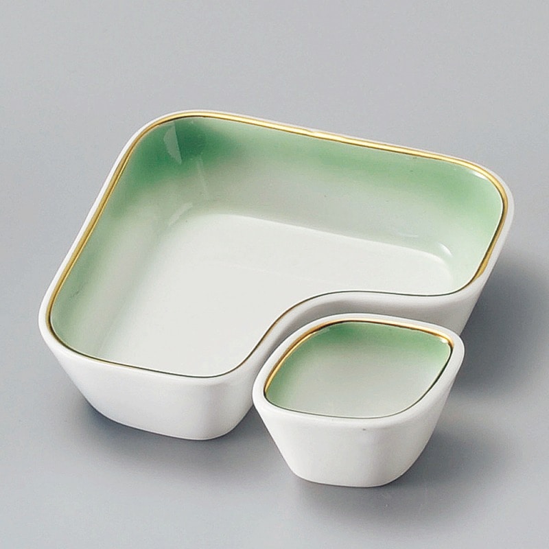 金正陶器 ヒワ吹渕金L型鉢 1個（ご注文単位1個）【直送品】