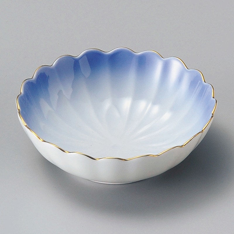 金正陶器 渕金花型小鉢（コバルト） 1個（ご注文単位1個）【直送品】