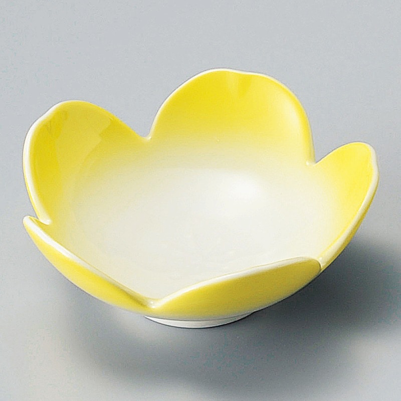 金正陶器 イエロー吹桜型小鉢 1個（ご注文単位1個）【直送品】