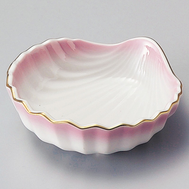 金正陶器 ピンク吹貝型小鉢 1個（ご注文単位1個）【直送品】