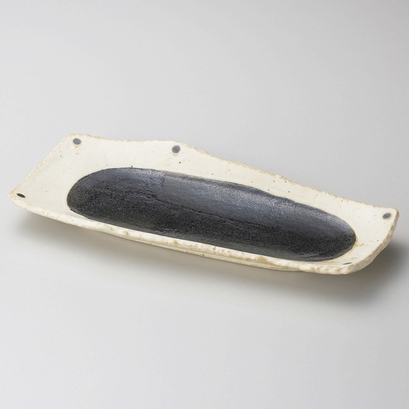 金正陶器 和黒(わっこく) ちぎり焼物皿 1個(ご注文単位1個)【直送品】